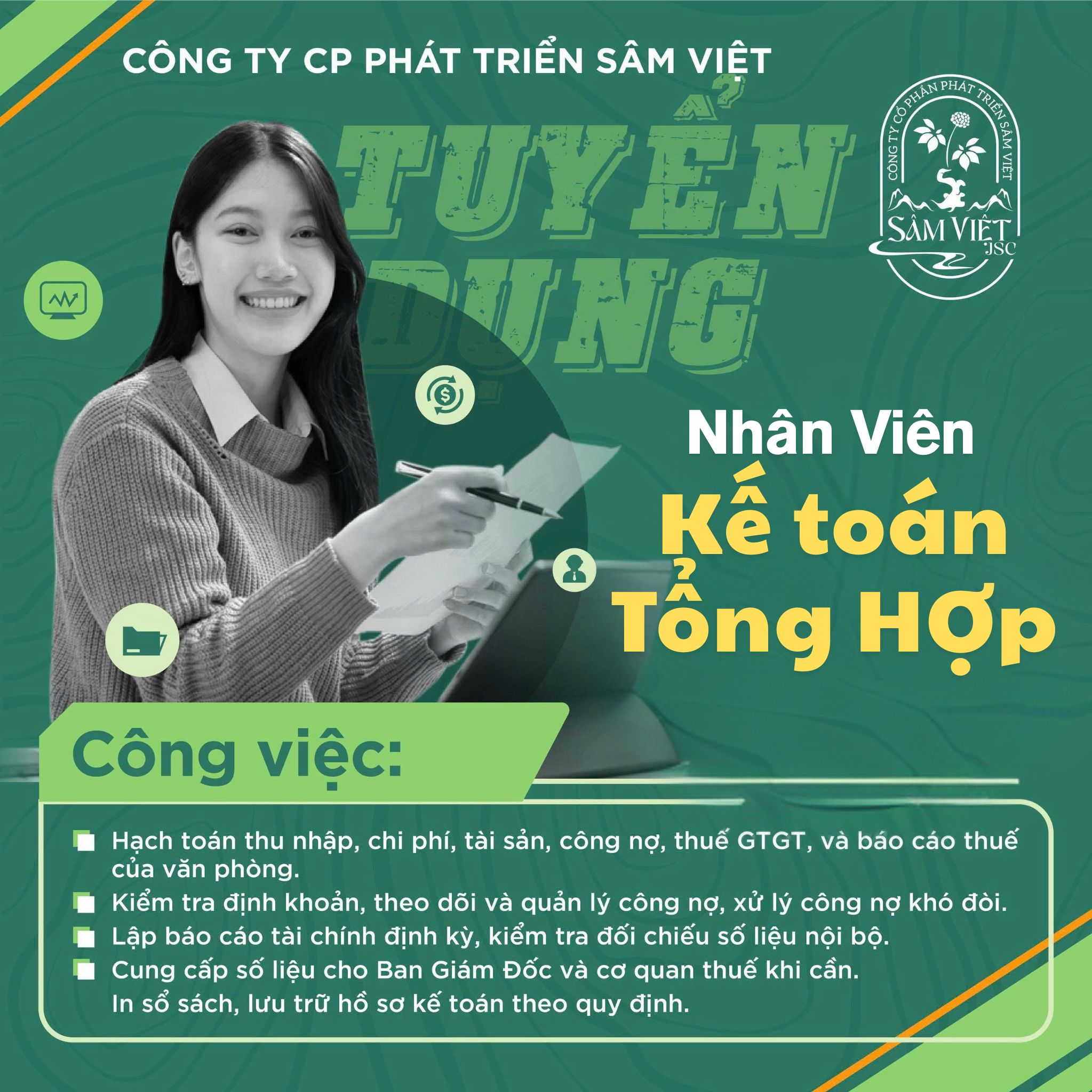 Tuyển Dụng Nhân Viên Kế Toán Tổng Hợp