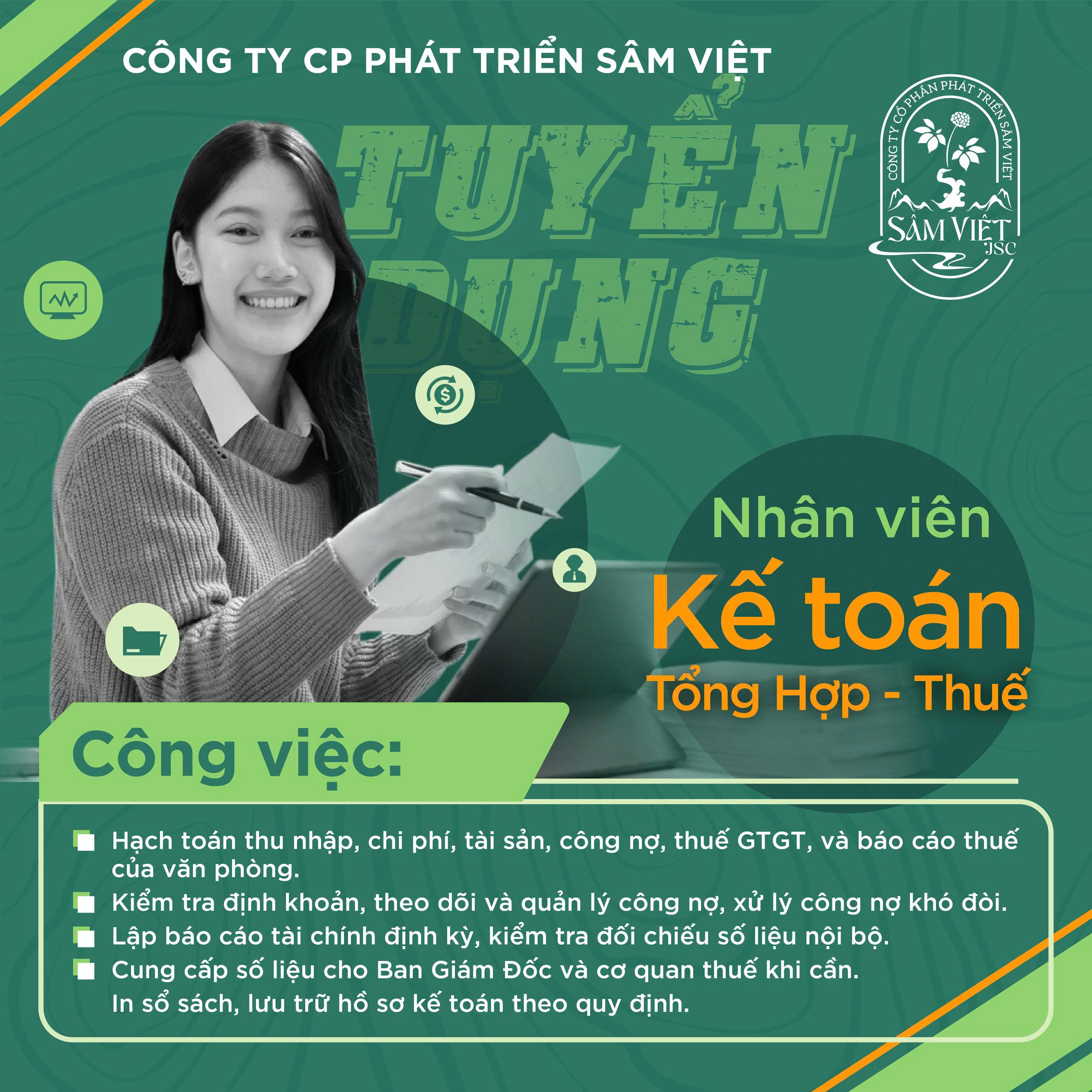Tuyển Dụng Nhân Viên Kế Toán Tổng Hợp – Thuế