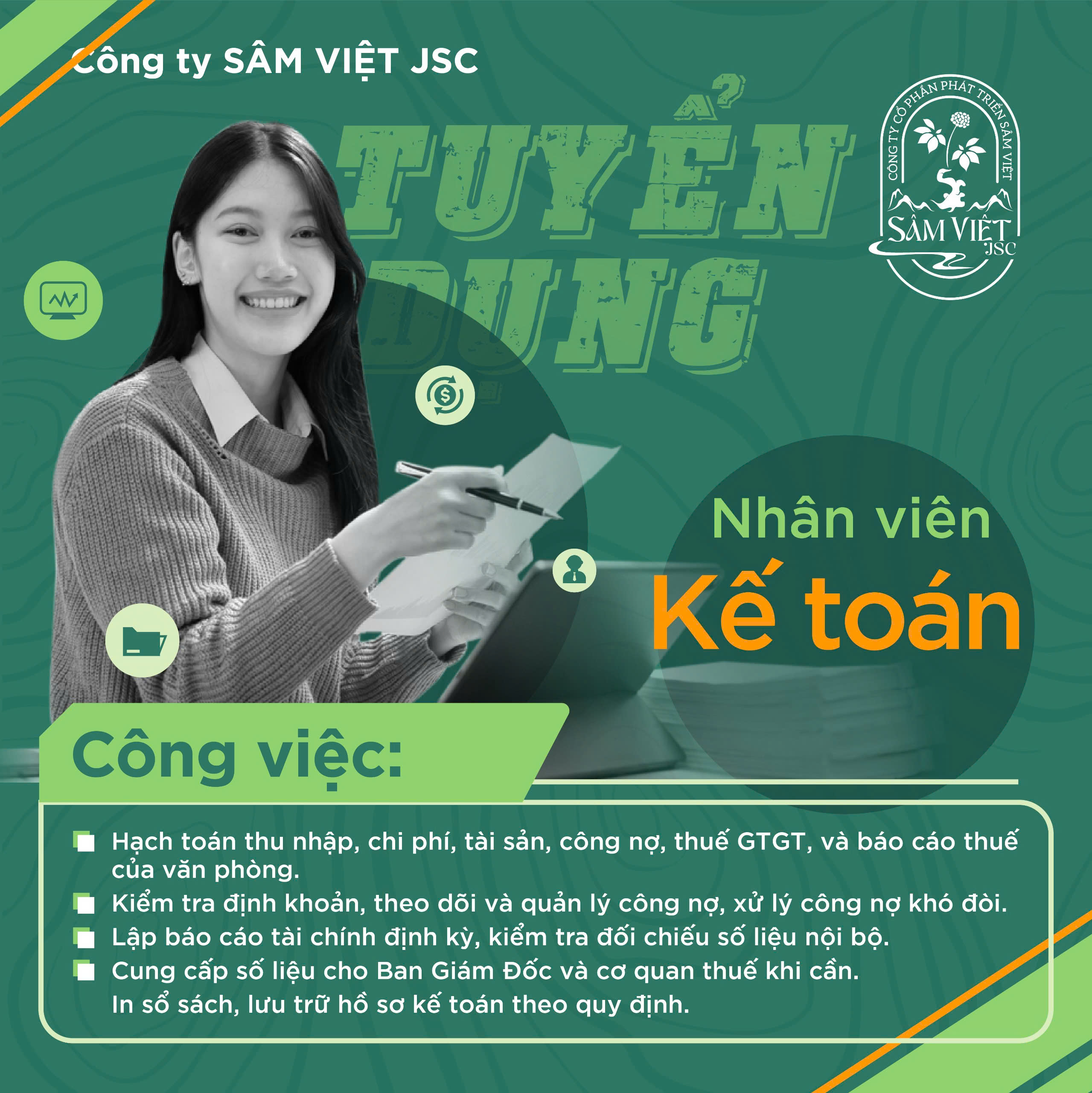 Tuyển Dụng Nhân Viên Kế Toán Tổng Hợp